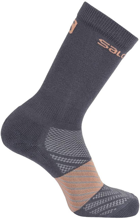 Salomon Standard Socks, Light Grey./Papaya
