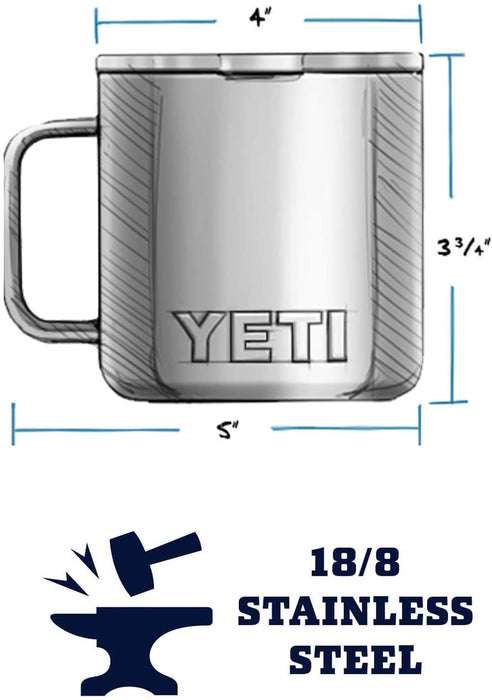 YETI Rambler 14 oz Mug, Stainless Steel