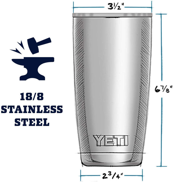 YETI Rambler 20 oz Tumbler, Stainless Steel