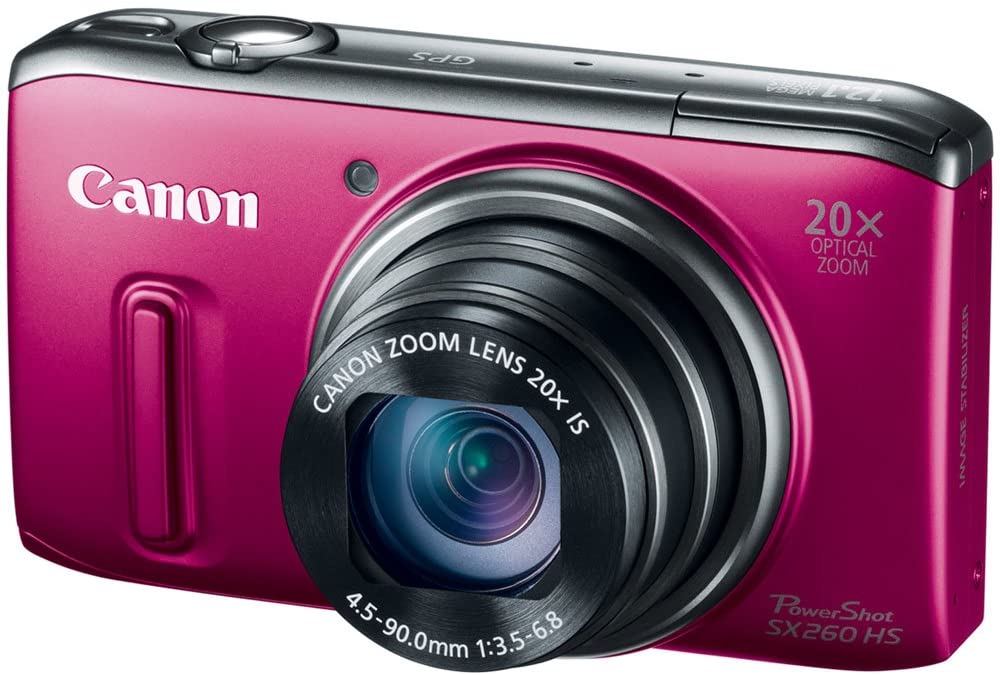 Canon PowerShot SX260 HS 12.1 MP CMOS Digital Camera with 20x Image Stabilized Zoom 25mm Wide-Angle Lens and 1080p Full-HD Video (Black) (OLD MODEL)
