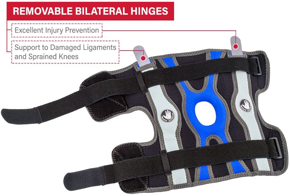 Body Glove Sports Wrap Knee Brace - Injury Prevention Removable Bilateral Hinges - Knee Wrap Supports Mild ACL, PCL, MCL Sprains - Patella and Meniscus Tear Pain Relief (Green