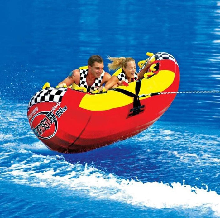 SPORTSSTUFF Half Pipe Rampage Inflatable 2-Rider Towable + Tow Rope | 53-2155