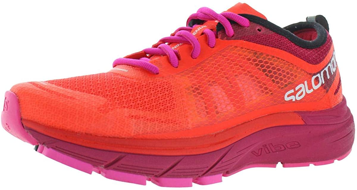 Salomon Womens Sonic RA Max Gym Athletic Running Shoes Pink 12 Medium (B,M)