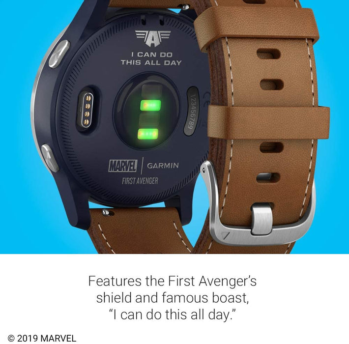 Garmin Legacy Hero Series, Marvel Captain Marvel Inspired Premium Smartwatch, Includes a Captain Marvel Inspired App Experience, Gold