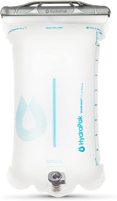 Hydrapak Shape-Shift Low-Profile BPA Free Water Bladder/Reservoir for Hydration Backpacks, High Flow Bite Valve, Safe & Reliable