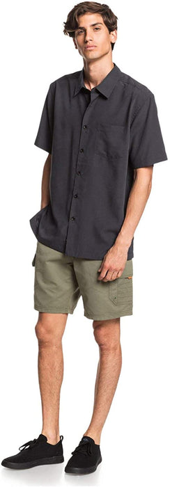 Quiksilver Waterman Men's Woven TOP, Black Cane Island, XX-Large