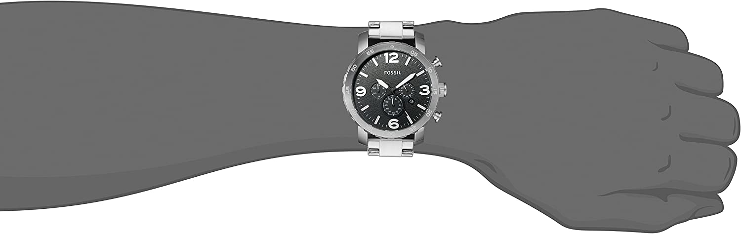 Fossil Men's Nate Stainless Steel Chronograph Quartz Watch