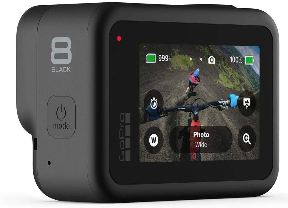 GoPro HERO8 Black, Waterproof Action Camera with Touch Screen 4K UHD Video 12MP Photos, Water Adventure Bundle with Dive/Protective Case, Hand Grip, 2 Battery, 128B microSD Card, Cleaning Kit