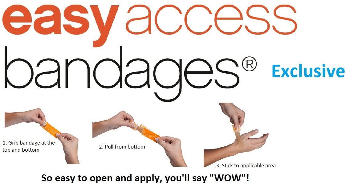 Easy Care Easy Access Bandages, 1" x 3" Plastic, 60 Count