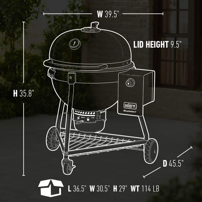Weber 18301001 Summit Charcoal Grill, Black