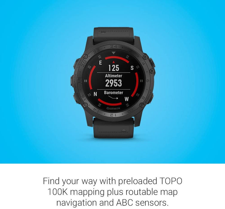 Garmin Tactix Charlie, Premium GPS Watch with Tactical Functionality, Night Vision Goggle Compatibility, TOPO Mapping and Other Tactical-specific Features