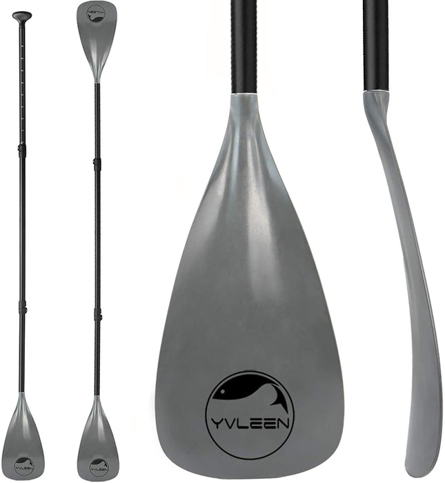 YVLEEN Alloy SUP Paddle - Adjustable Stand Up Paddle Board Paddle - 3-Piece or 4-Piece Floating Kayak Paddle