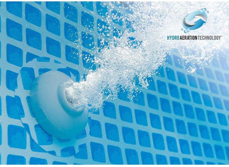 Intex 12 Foot Prism Frame Above Ground Swimming Pool w/ Pump & Pool Ladder