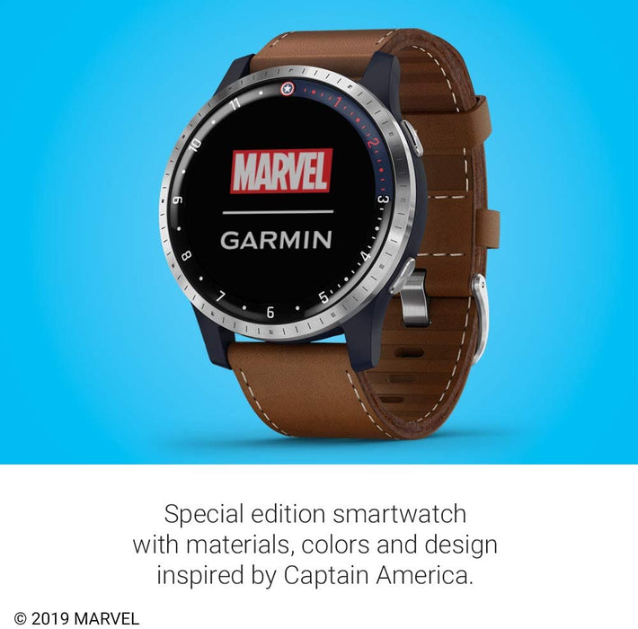 Garmin Legacy Hero Series, Marvel Captain Marvel Inspired Premium Smartwatch, Includes a Captain Marvel Inspired App Experience, Gold