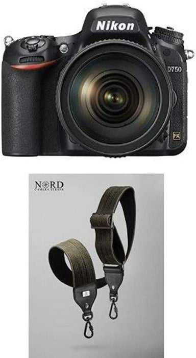 Nikon D750 FX-format Digital SLR Camera w/ 24-120mm f/4G ED VR Auto Focus-S NIKKOR Lens with Universal Camera Strap with Quick Release System