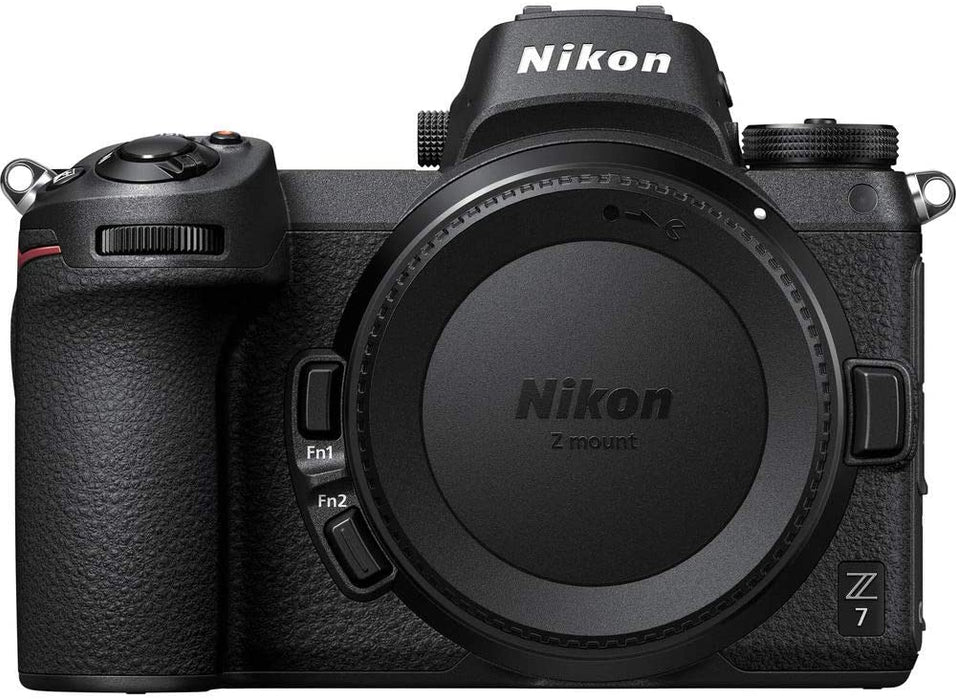 Nikon Z7 Mirrorless Digital Camera (Body Only) (1591) USA Model + Camera Bag + Hand Strap + Portable LED Video Light + Memory Card Wallet + More