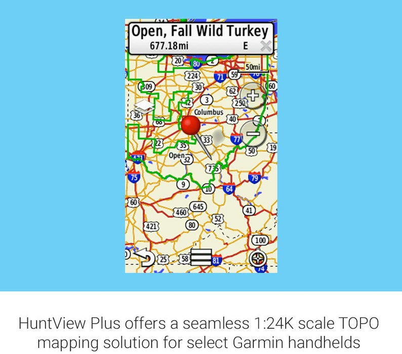 Garmin Huntview Plus, Preloaded microSD Cards With Hunting Management Units for Garmin Handheld GPS Devices