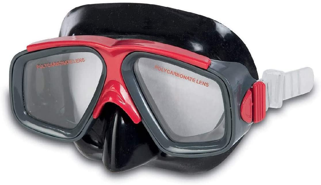Intex Surf Rider Swimming & Diving Mask Snorkel Set for Ages 8+, Red (2 Pack)