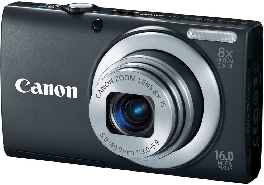 Canon PowerShot A4000IS 16.0 MP Digital Camera with 8x Optical Image Stabilized Zoom 28mm Wide-Angle Lens with 720p HD Video Recording and 3.0-Inch LCD (Black)