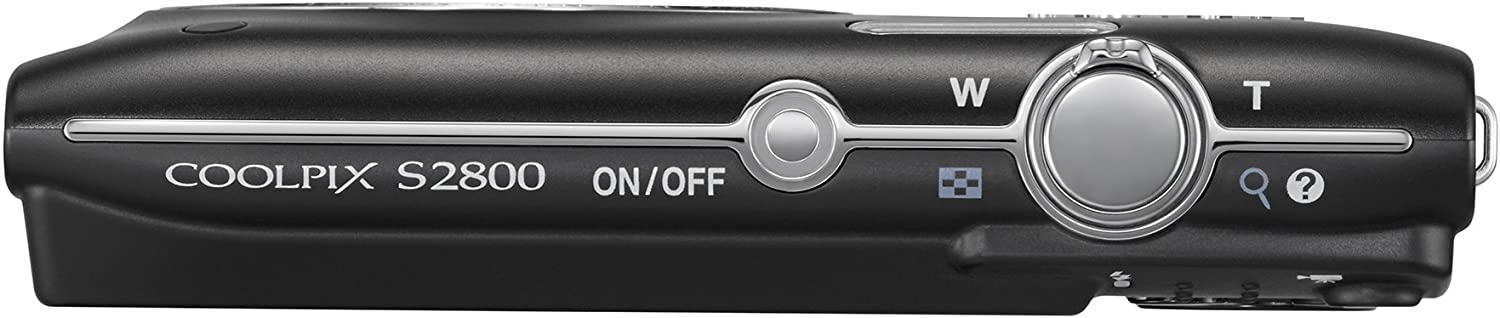 Nikon Coolpix S2800 Point and Shoot Digital Camera with 5X Optical Zoom (Black) International Version No Warranty