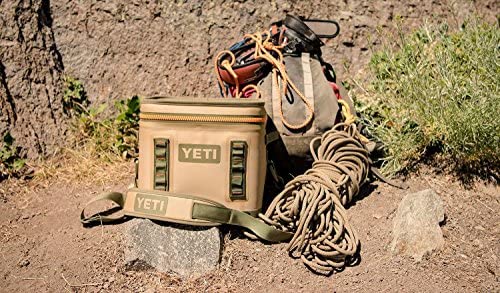 YETI Hopper Flip 12 Can Portable Cooler, Field Tan / Blaze Orange