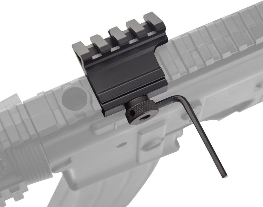 MARMOT 45 Degree Rail Mount 4 Slots Picatinny Weaver Rail for Flashlights Laser Red Dot Sight Optics,3 Units in Pack