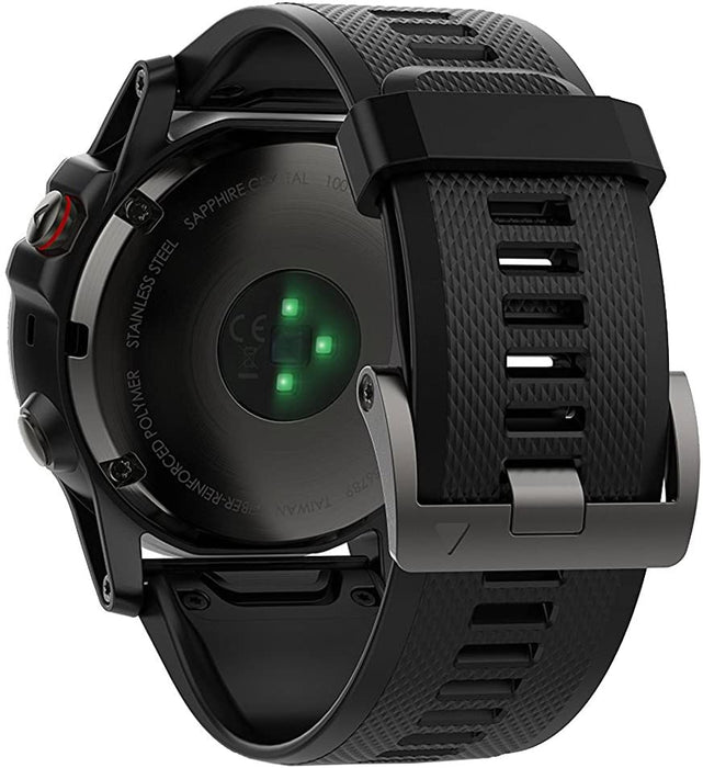 Garmin Fenix 5X Sapphire Multisport 51mm GPS Watch - Slate Gray with Black Band (010-01733-00) + 1 Year Extended Warranty