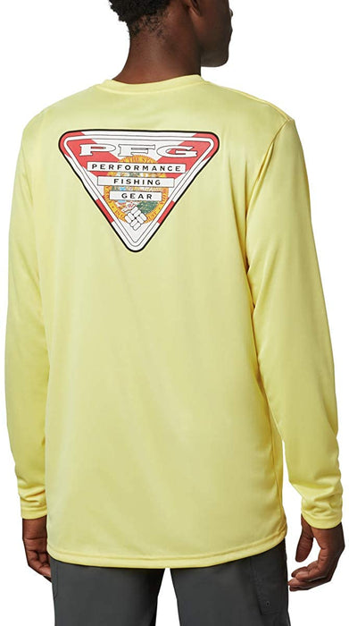Columbia Men's Terminal Tackle PFG State Triangle Long Sleeve, Moisture Wicking