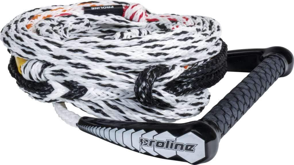 PROLINE Waterski Handle and 75' - 5 Section Rope Package, 13" Clutch Hexagon Rubber Grip Handle
