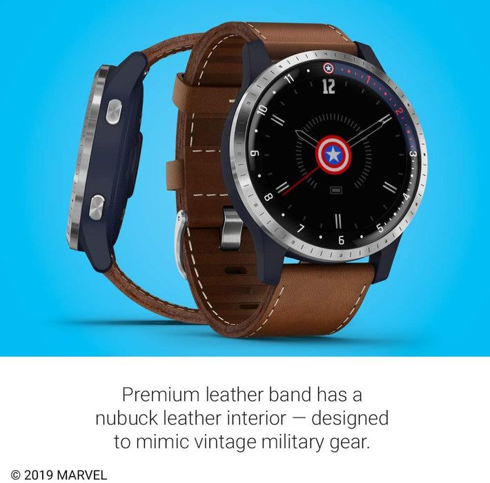 Garmin Legacy Hero Series, Marvel Captain Marvel Inspired Premium Smartwatch, Includes a Captain Marvel Inspired App Experience, Gold