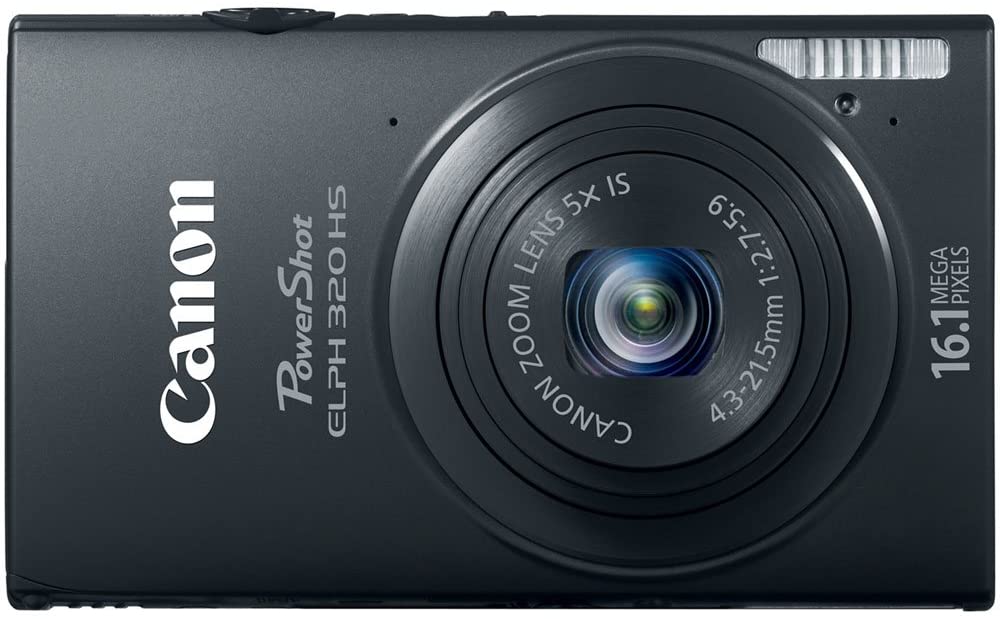 Canon PowerShot ELPH 320 HS 16.1 MP Wi-Fi Enabled CMOS Digital Camera with 5x Zoom 24mm Wide-Angle Lens with 1080p Full HD Video and 3.2-Inch Touch Panel LCD (Black)
