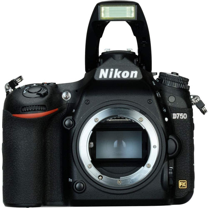 NIKON D750 Digital Camera (Body ONLY) (International Model) - 128GB - Case - EN-EL15 Battery