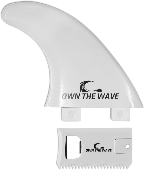 Own the Wave Fiberglass Reinforced Surfboard Fins - 3 Thruster Fins (FCS G5 M5 Style) Comes with FCS Screws and Hex Key