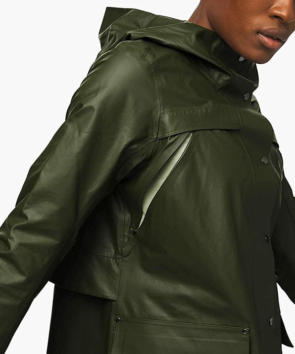 Lululemon Into The Drizzle Jacket (Landscape Green/Willow Green Size 4)