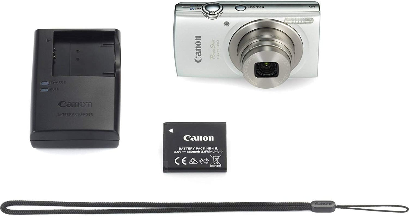 Canon PowerShot ELPH 180 Digital Camera (Red) + 16GB SDHC Memory Card + Mini Table Tripod +Protective camera case with Deluxe Cleaning Bundle