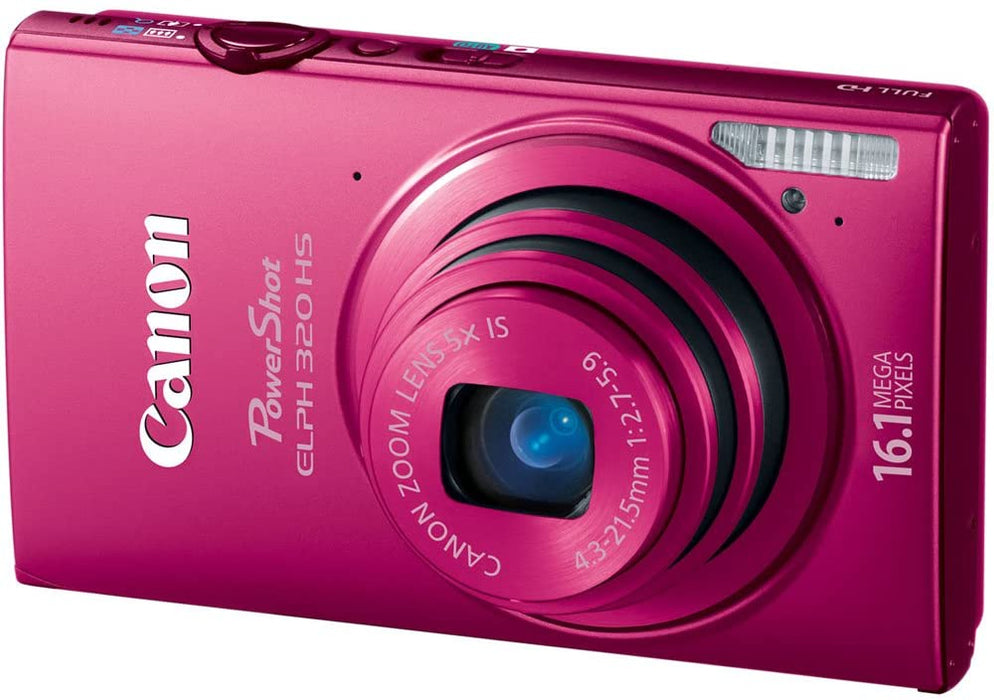 Canon PowerShot ELPH 320 HS 16.1 MP Wi-Fi Enabled CMOS Digital Camera with 5x Zoom 24mm Wide-Angle Lens with 1080p Full HD Video and 3.2-Inch Touch Panel LCD (Black)