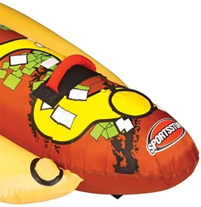 SportsStuff Hot Dog 3 Person Inflatable Boat Lake Water Towable Tube (2 Pack)