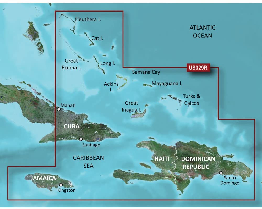 Garmin BlueChart g2 Vision Southern Bahamas Saltwater Map microSD Card
