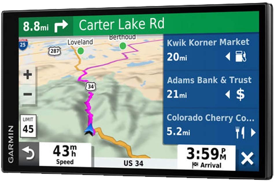 Garmin DriveSmart 65 & Traffic with Included Cable & Weighted GPS Dash Mount + More