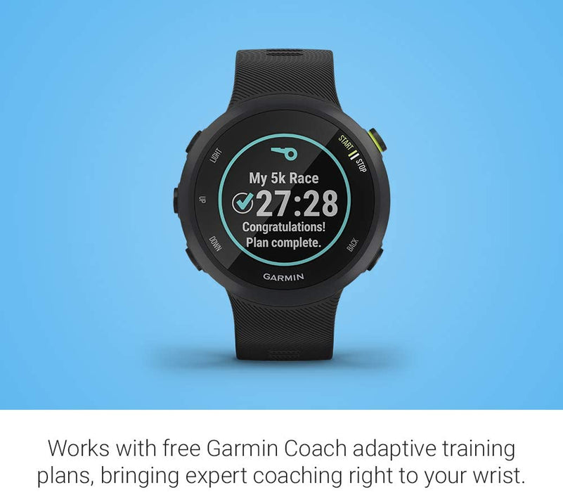 Garmin Forerunner 45S, 39mm Easy-to-use GPS Running Watch with Coach Free Training Plan Support
