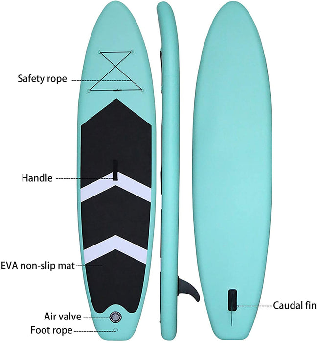 DANWJDP 320×76×15cm SUP Inflatable Stand up Paddle Board for Adult Beginners/Intermediate Max Load 150KG with Backpack, Leash, Paddle, Changing Mat & Waterproof Phone Case