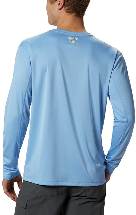 Columbia Men's Standard PFG Zero Rules LS Shirt, White Cap