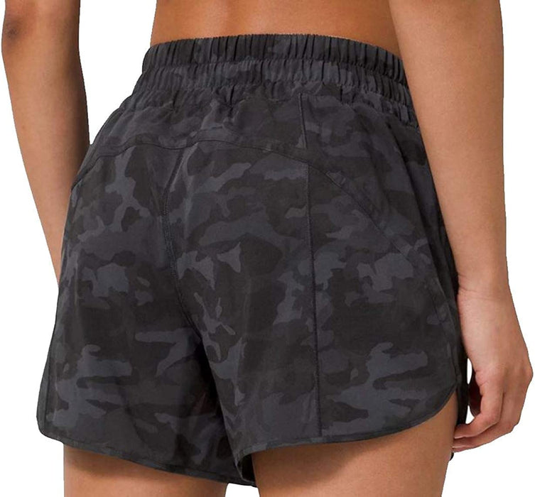 Lululemon Track That Short 5" Incognito Camo Multi Grey Run Train Size 6
