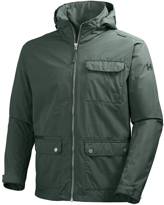 Helly Hansen Men's Highland Waterproof Windproof Breathable Rain Jacket with Stowable Hood