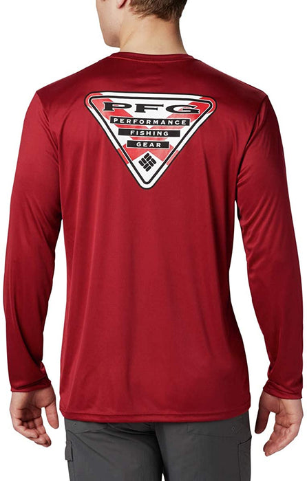 Columbia Men's Terminal Tackle PFG State Triangle Long Sleeve, Moisture Wicking