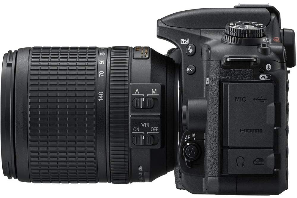 Nikon D7500 DSLR Camera w/ 18-140mm Lens (International Model) - 128GB - Case - EN-EL15 Battery - Sigma EF530 ST - AF135-400 F4.5-5.6 DG APO Lens Mount - 105mm f/2.8 EX DG OS HSM Macro Lens