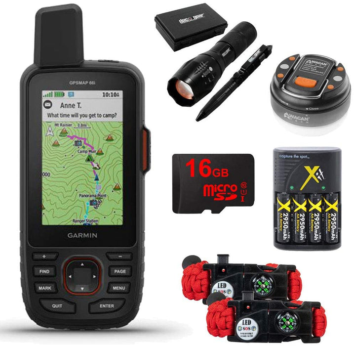 Garmin GPSMAP 66i GPS Handheld and Satellite Comm. Survival Kit Bundle - (010-02088-01)