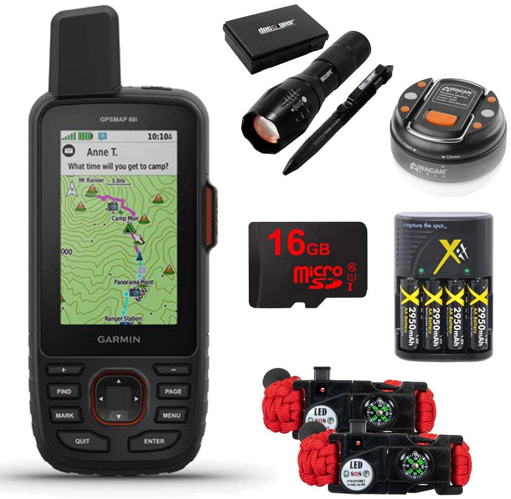 Garmin GPSMAP 66i GPS Handheld and Satellite Comm. Survival Kit Bundle - (010-02088-01)