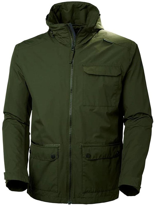 Helly Hansen Men's Highland Waterproof Windproof Breathable Rain Jacket with Stowable Hood