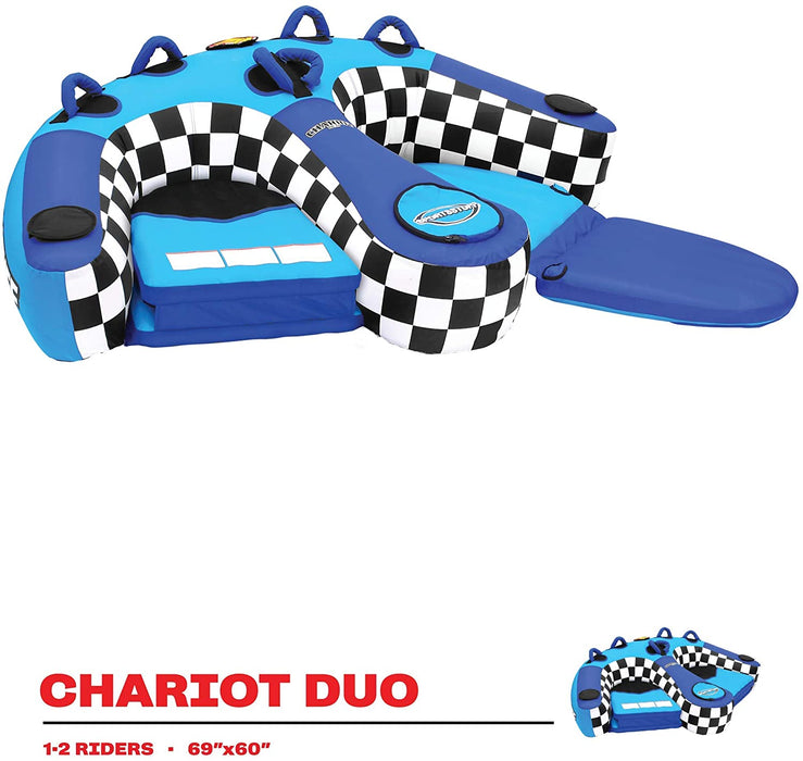 Sportsstuff Chariot Duo | 1-2 Rider Towable Tube for Boating